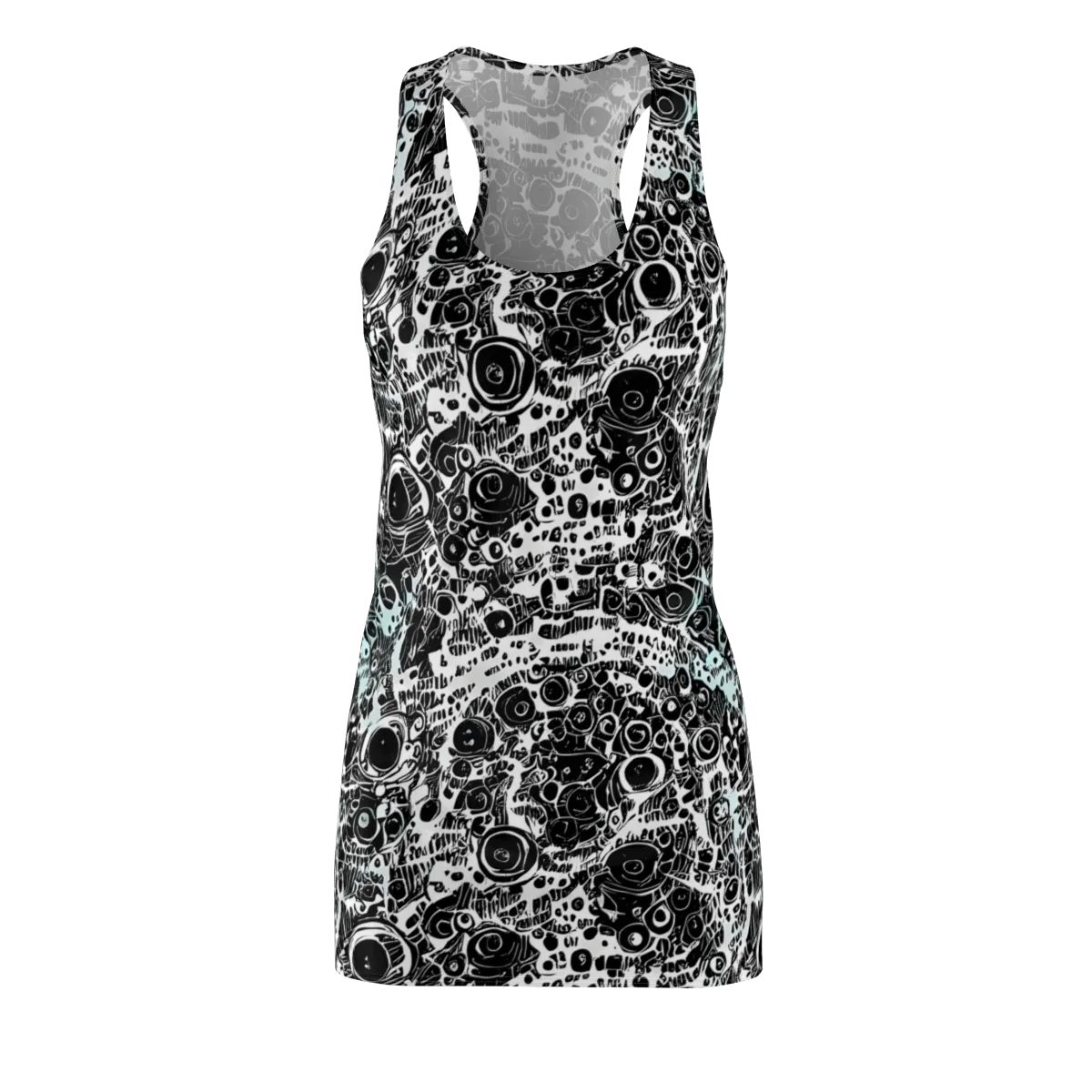 Static Bloom on Racerback Dress — Front