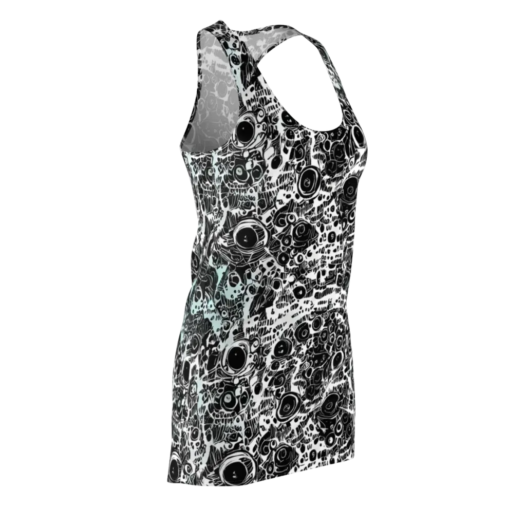 Static Bloom on Racerback Dress — Front Side