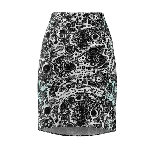 Static Bloom on a Pencil Skirt