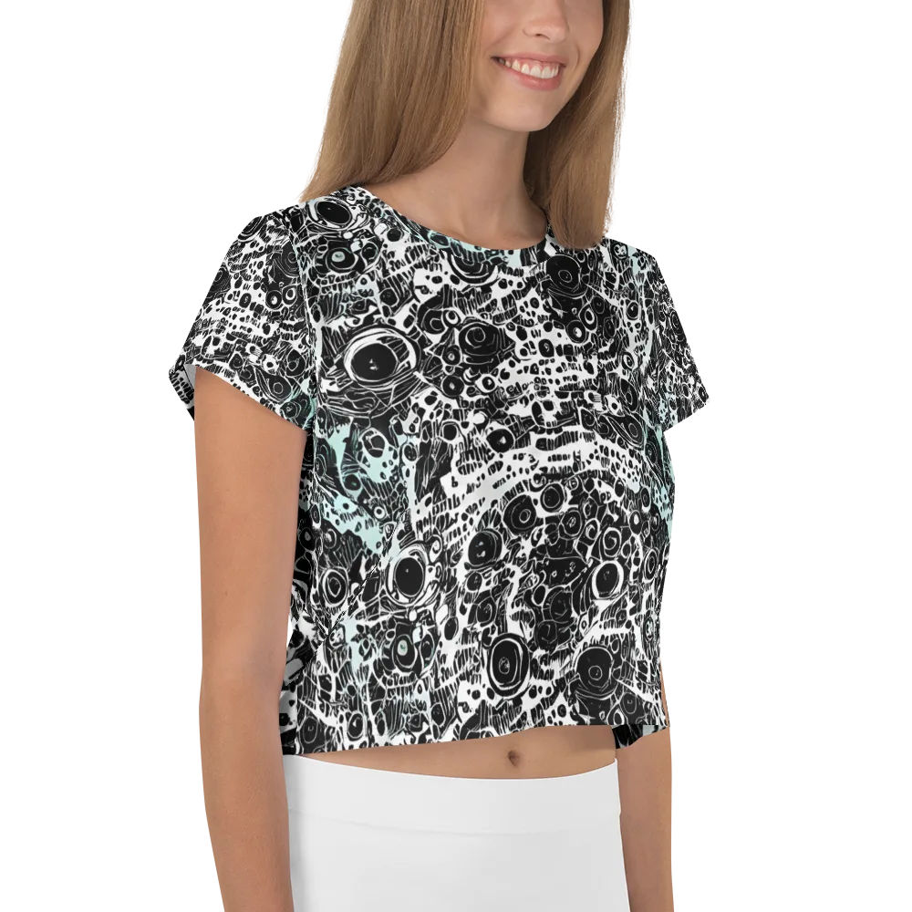 Static Bloom on Crop Tee — Right