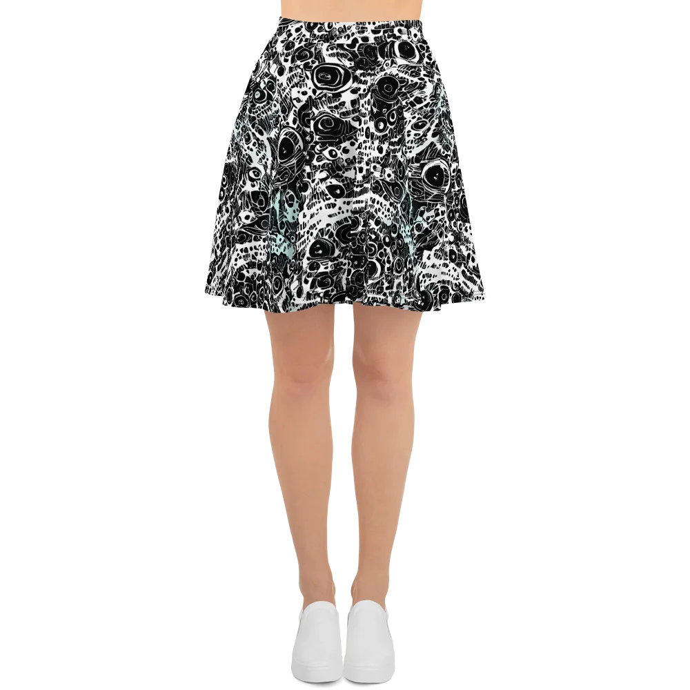 Static Bloom on Skater Skirt — Front