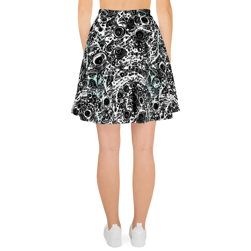Static Bloom on Skater Skirt — Back