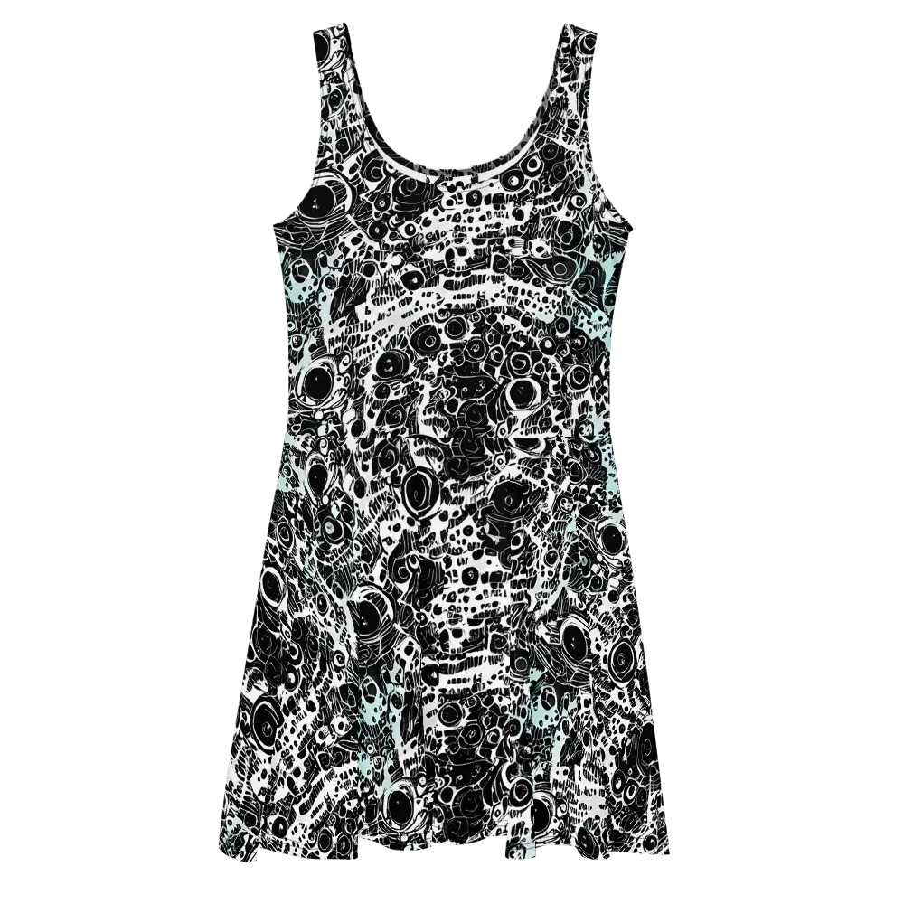 Static Bloom on Skater Dress — Front
