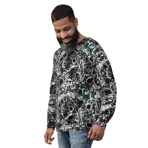 Static Bloom on a Sweatshirt