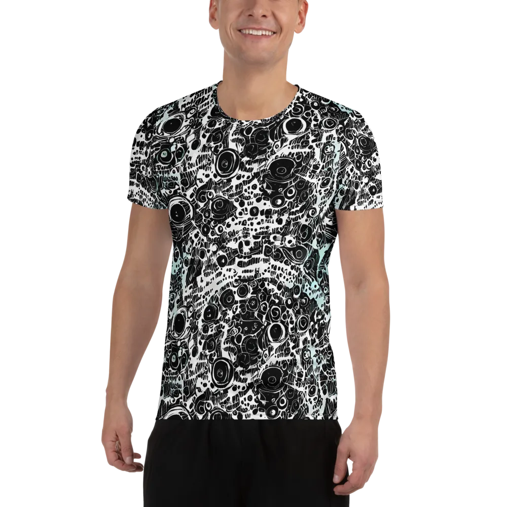 Static Bloom on Men's Athletic T-Shirt — Front