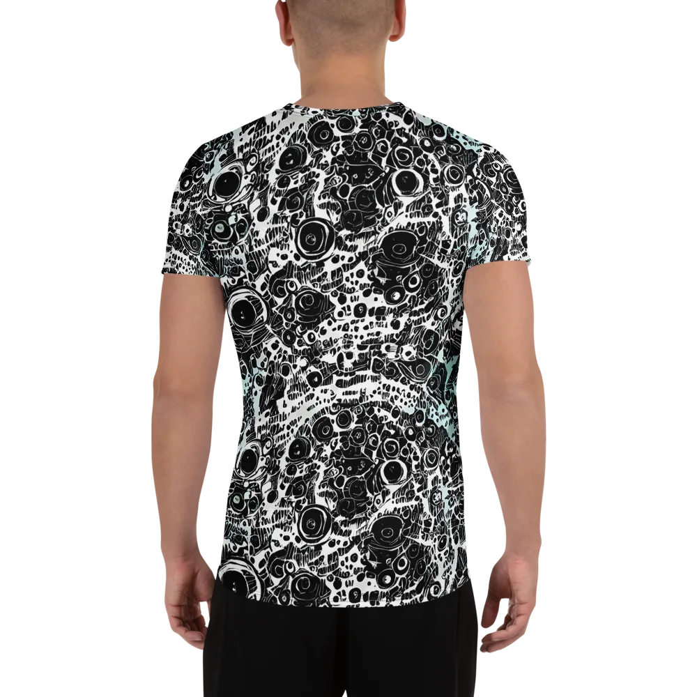 Static Bloom on Men's Athletic T-Shirt — Back