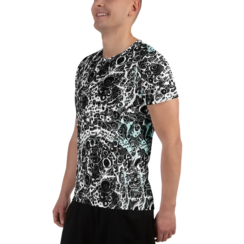 Static Bloom on Men's Athletic T-Shirt — Left