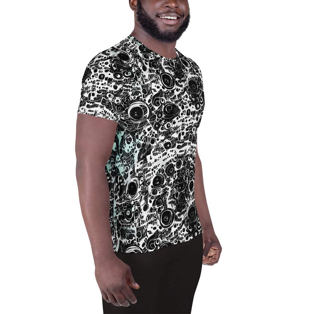 Static Bloom on Men's Athletic T-Shirt — Right