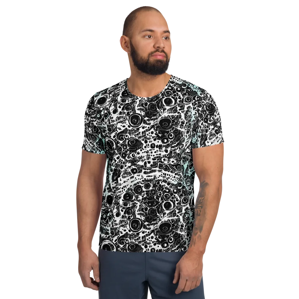 Static Bloom on Men's Athletic T-Shirt — Front