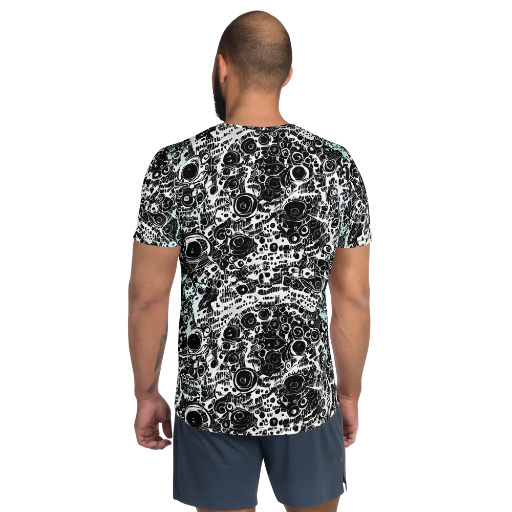 Static Bloom on Men's Athletic T-Shirt — Back