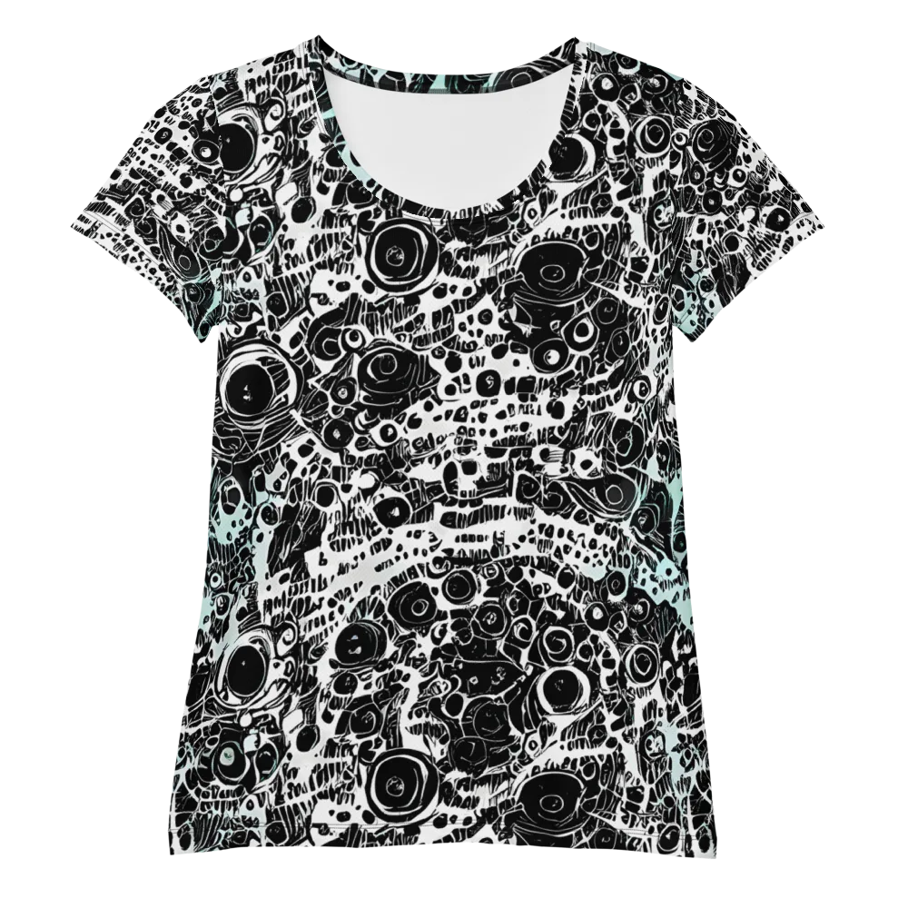 Static Bloom on Women's Athletic T-Shirt — Front