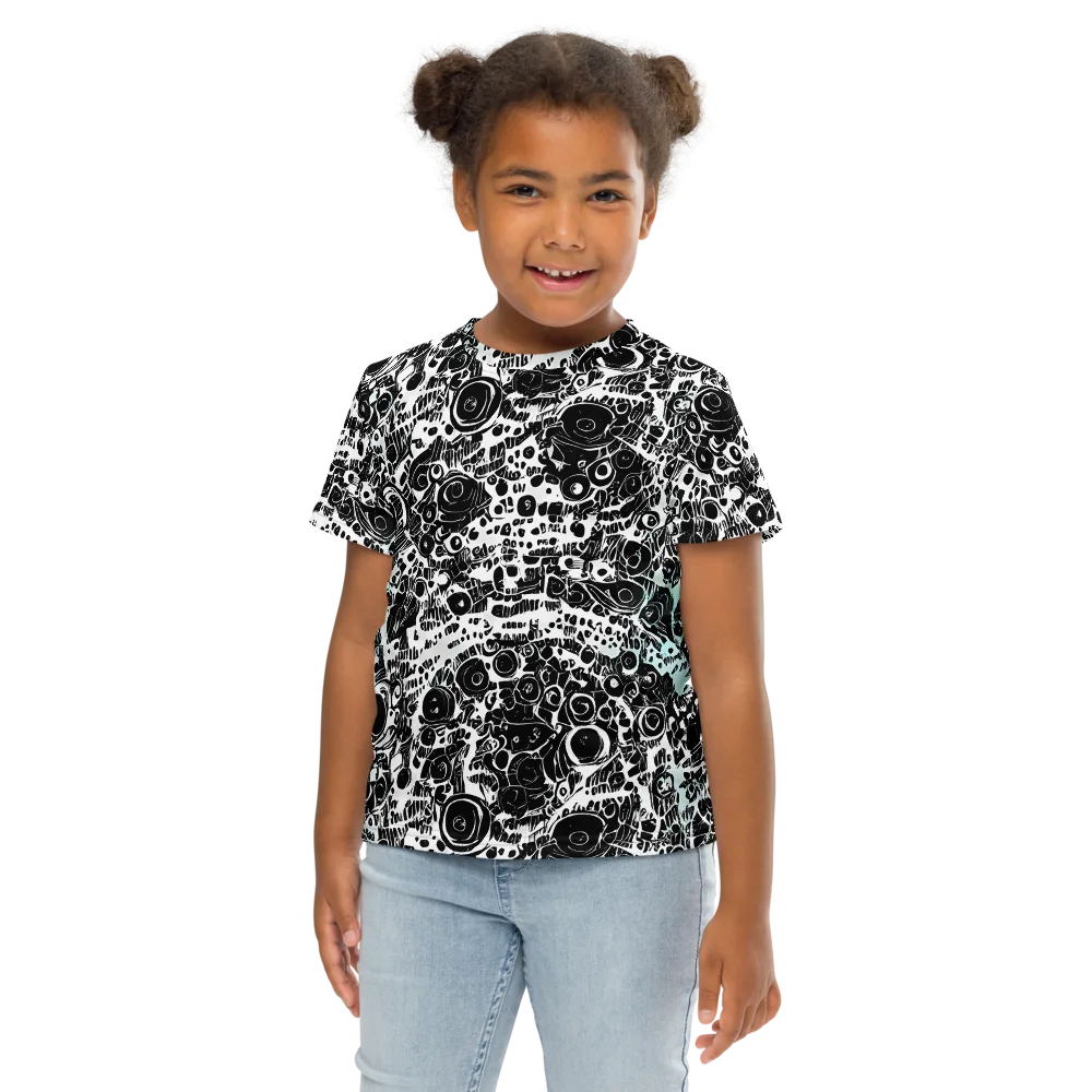 Static Bloom on Kids Crew Neck T-Shirt — Front