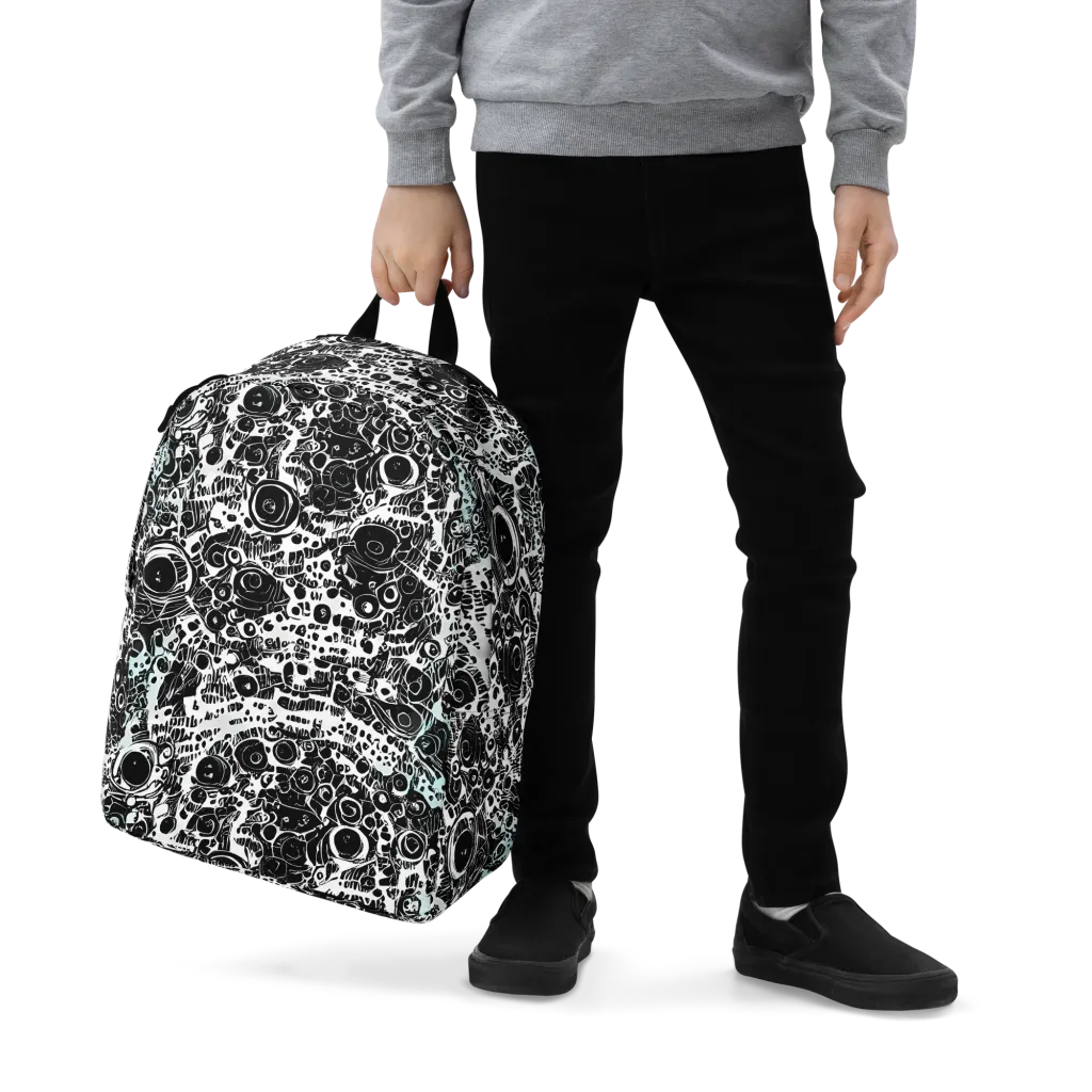 Static Bloom on Minimalist Backpack — Zoomed-in