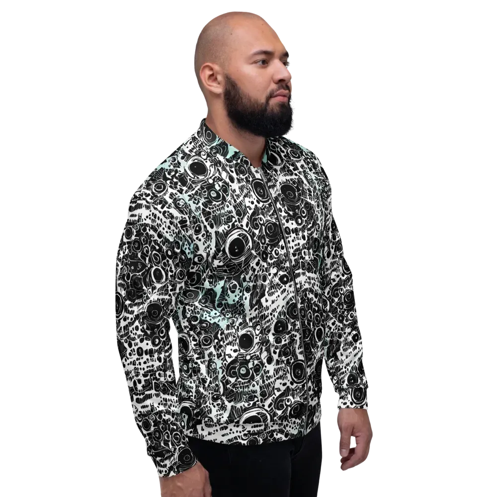 Static Bloom on Bomber Jacket — Right