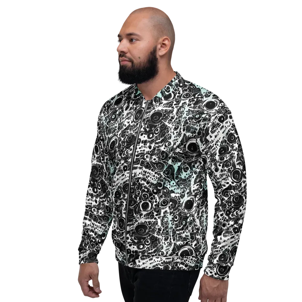 Static Bloom on Bomber Jacket — Left