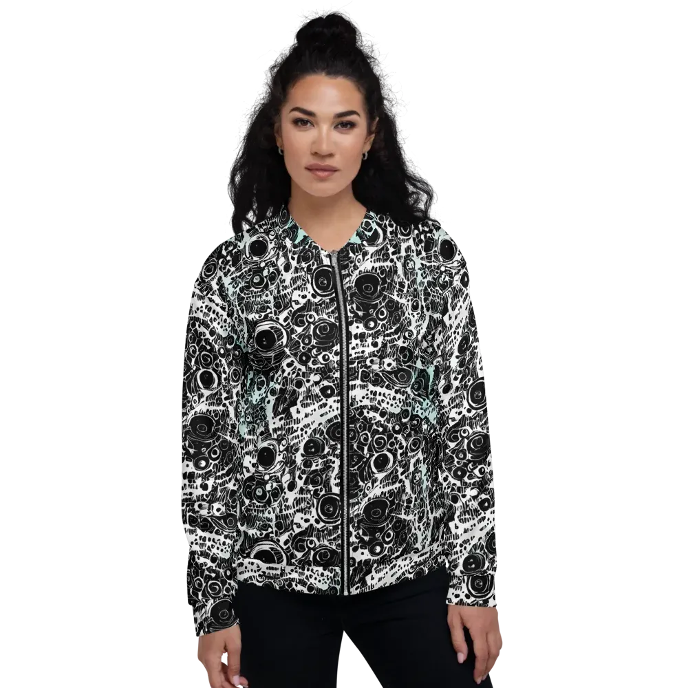 Static Bloom on Bomber Jacket — Front