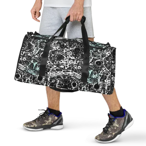 Static Bloom on a Duffle Bag