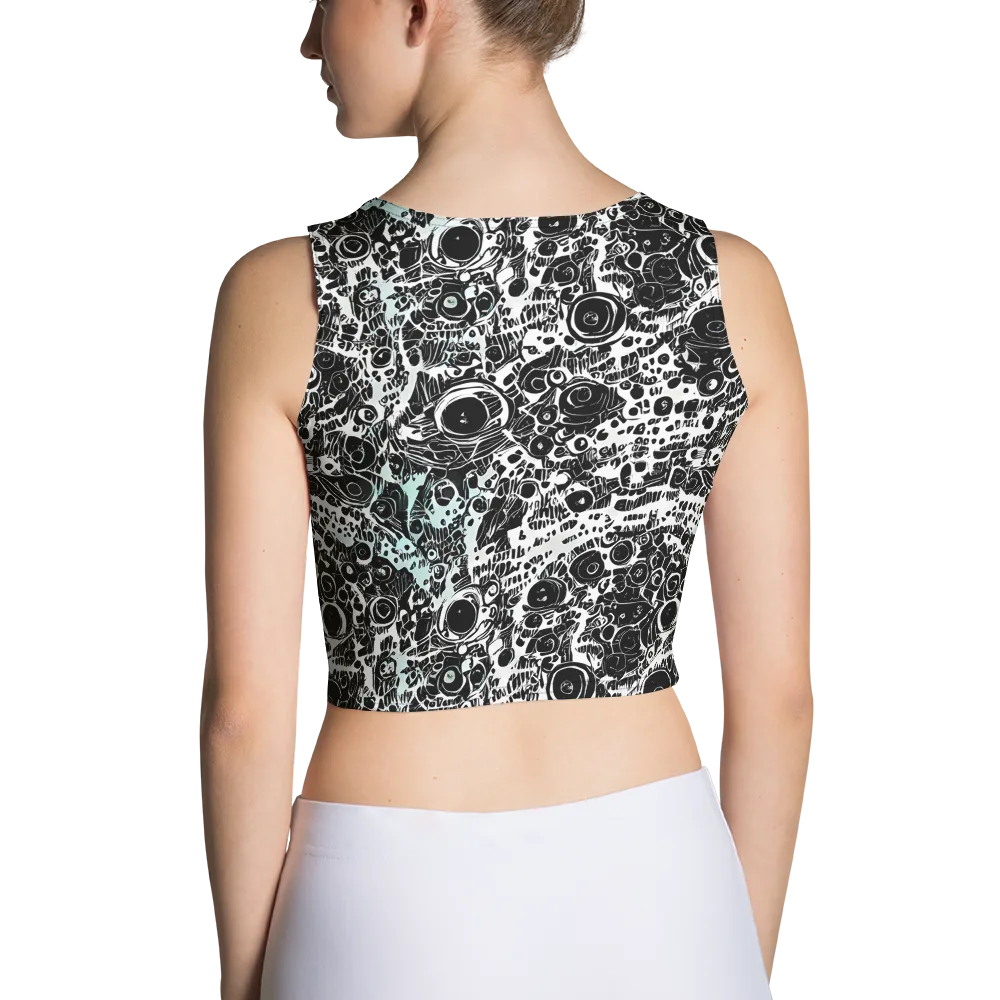 Static Bloom on Crop Top — Back