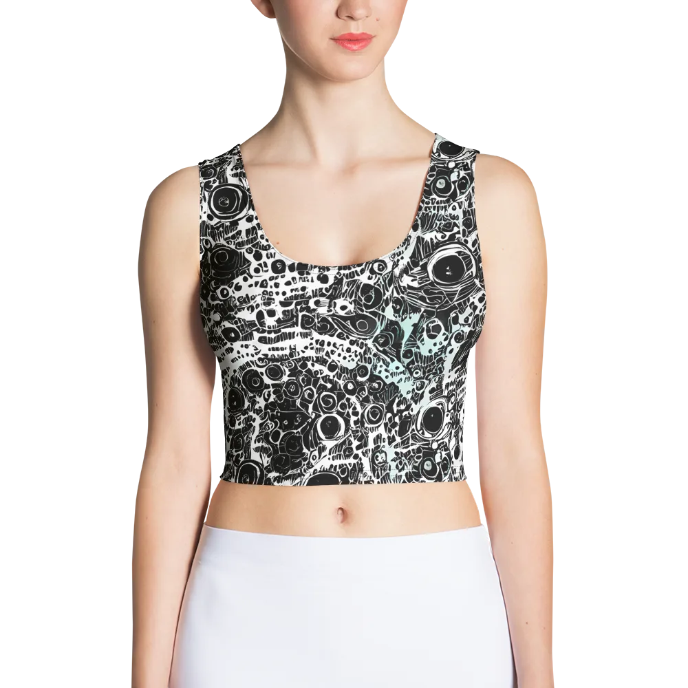 Static Bloom on Crop Top — Front