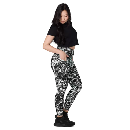 Static Bloom on a Leggings with Pockets
