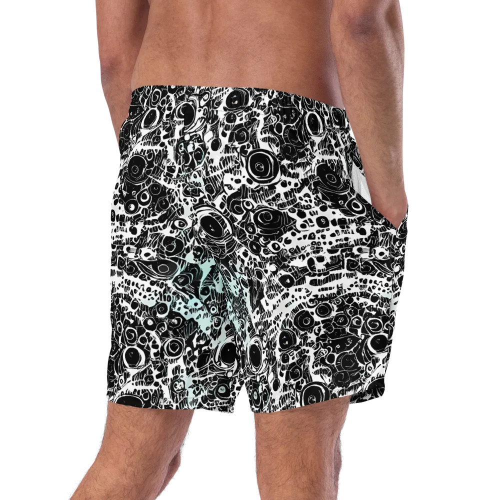 Static Bloom on Swim Trunks — Right Back