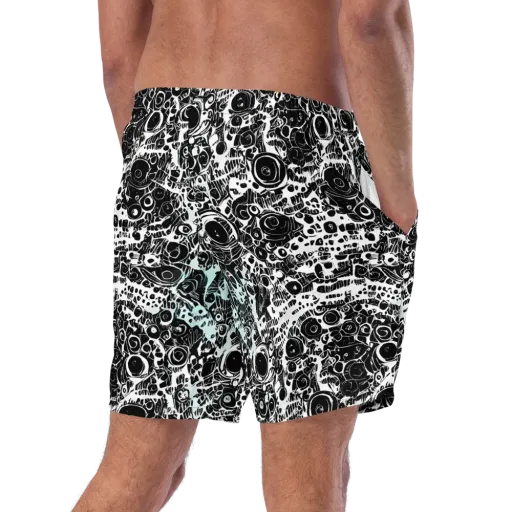 Static Bloom on a Swim Trunks