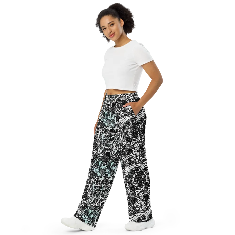 Static Bloom on Wide-Leg Pants — Left Front