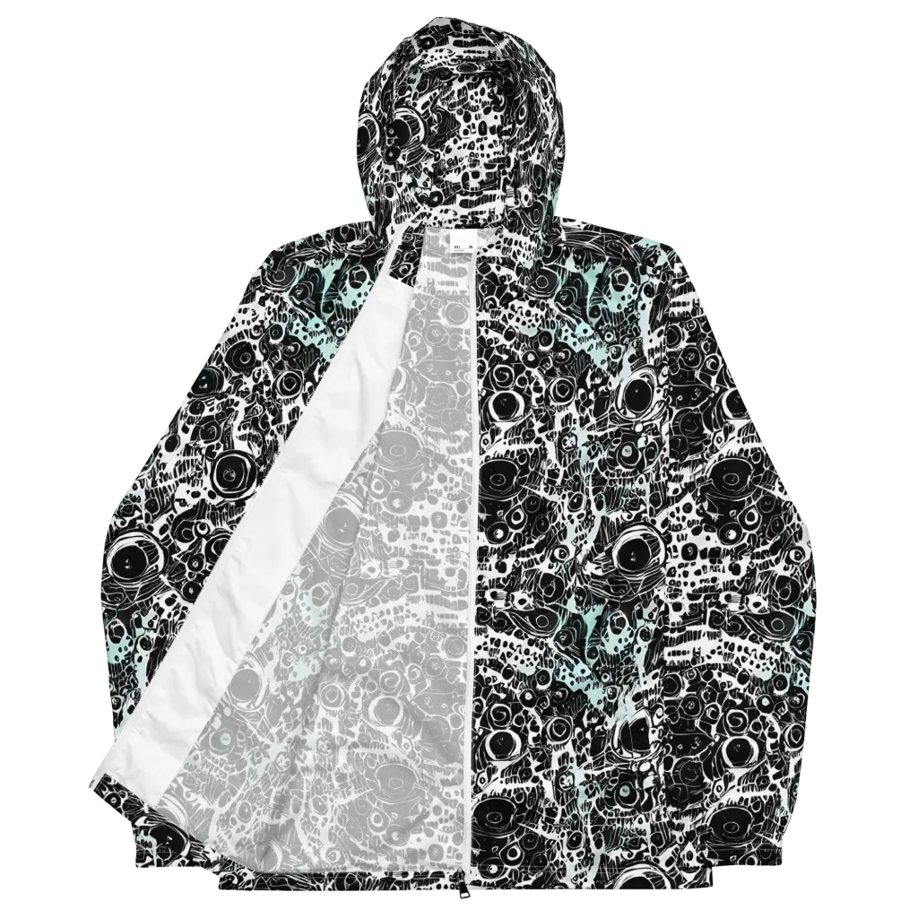 Static Bloom on Men's Windbreaker — Front