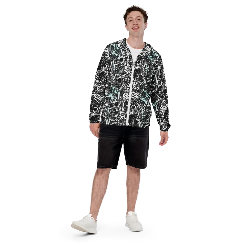 Static Bloom on Men's Windbreaker — Front