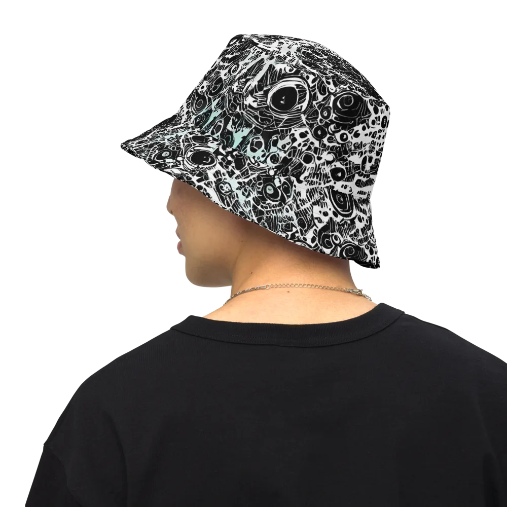 Static Bloom on Reversible Bucket Hat — Back Inside