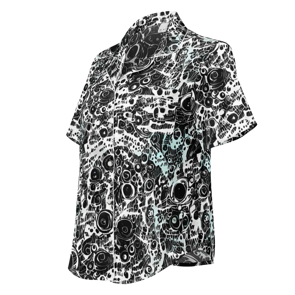 Static Bloom on Women's Short Sleeve Pajama Top — Left Front