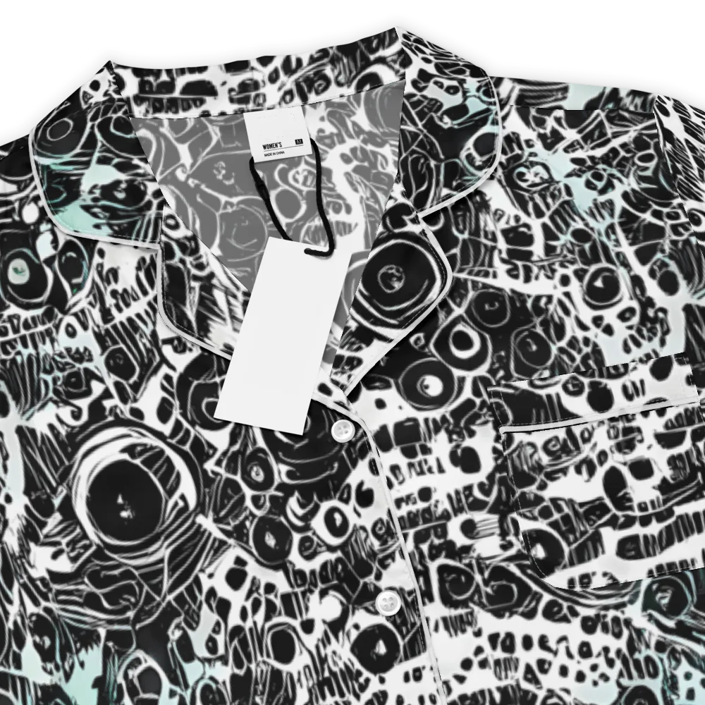 Static Bloom on Women's Short Sleeve Pajama Top — Product details