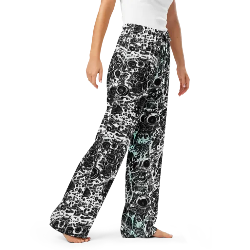 Static Bloom on a Women's Pajama Pants