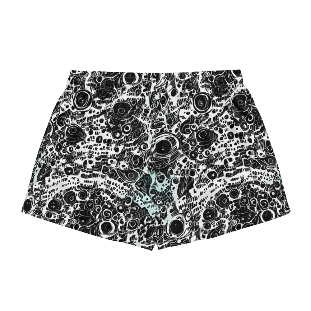 Static Bloom on Women's Pajama Shorts — Back