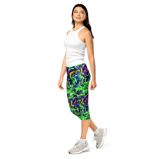 Lime After Midnight on a Capri Leggings