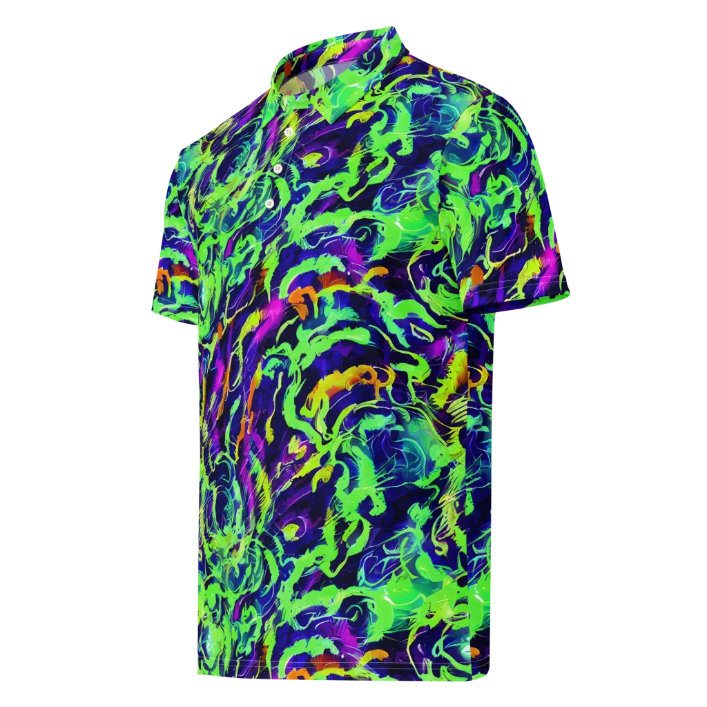 Lime After Midnight on Men's Slim Fit Polo Shirt — Left Front