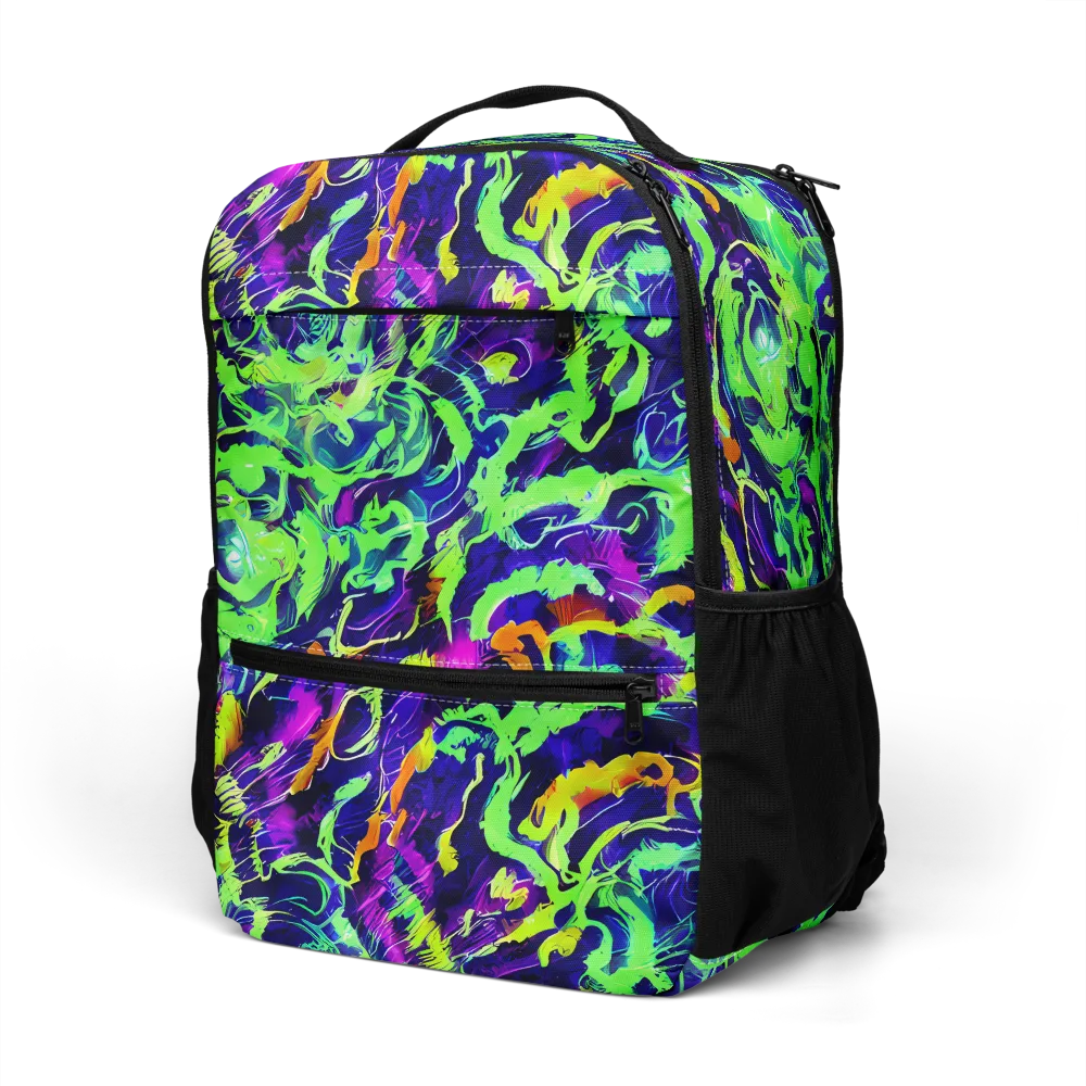 Lime After Midnight on Utility Backpack — Left Front