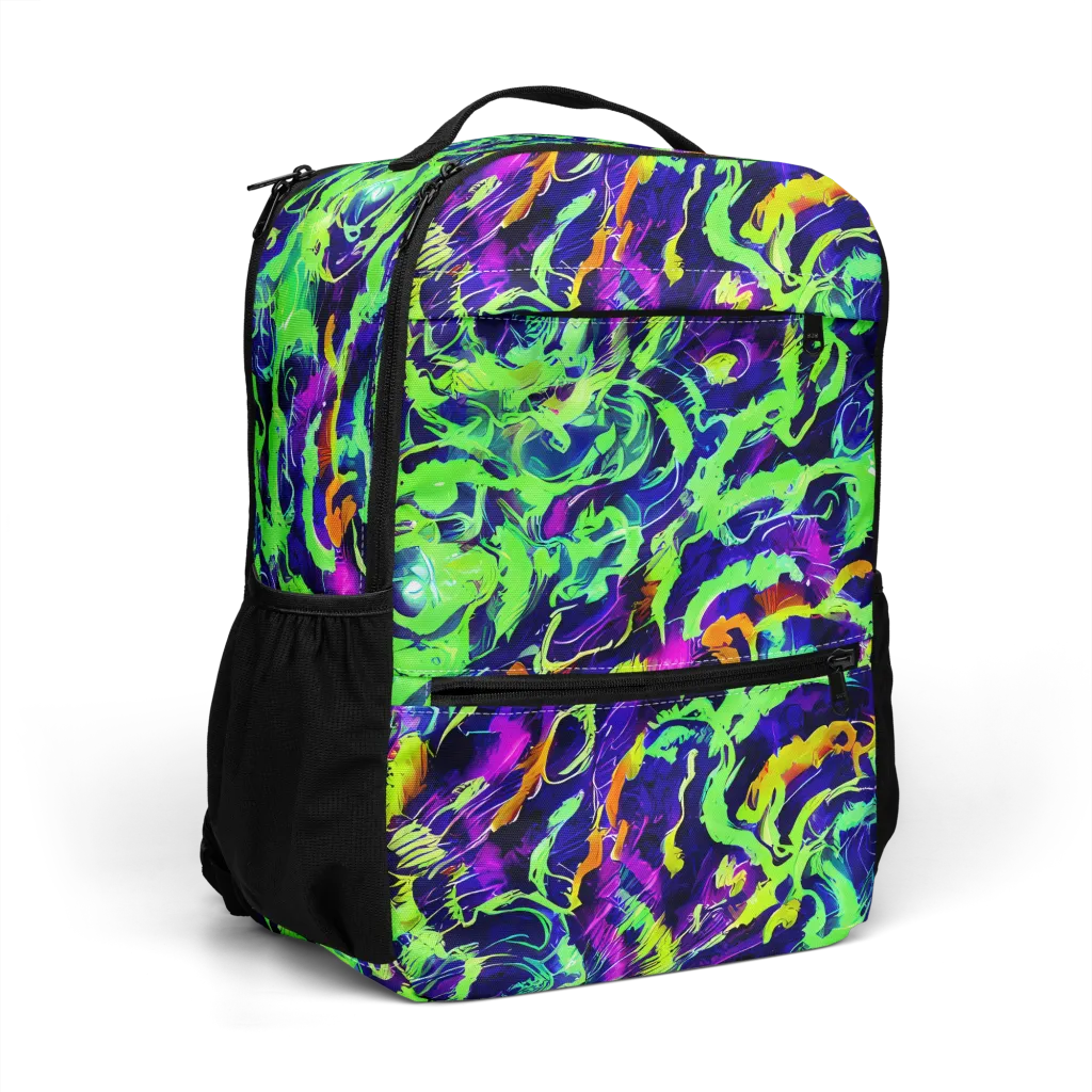 Lime After Midnight on Utility Backpack — Right Front