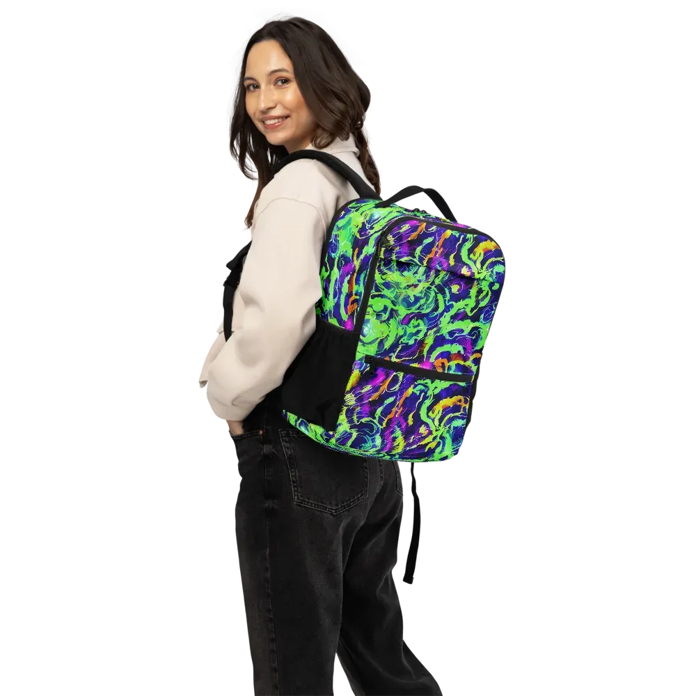 Lime After Midnight on Utility Backpack — Back