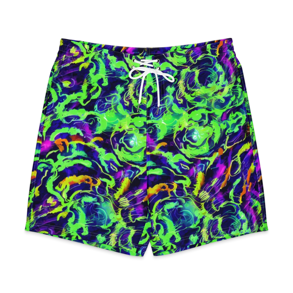 Lime After Midnight on Men's Board Shorts — Front