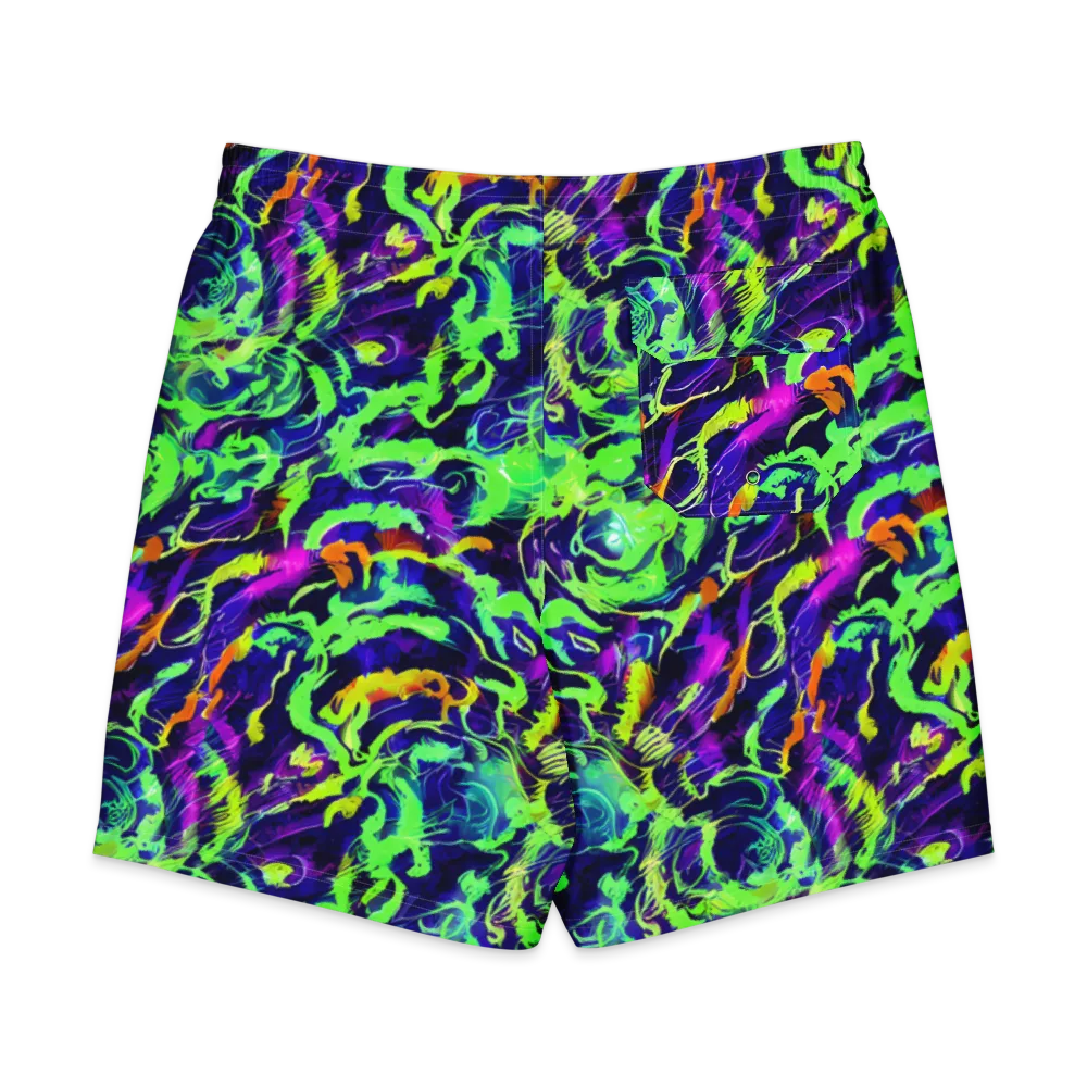 Lime After Midnight on Men's Board Shorts — Back