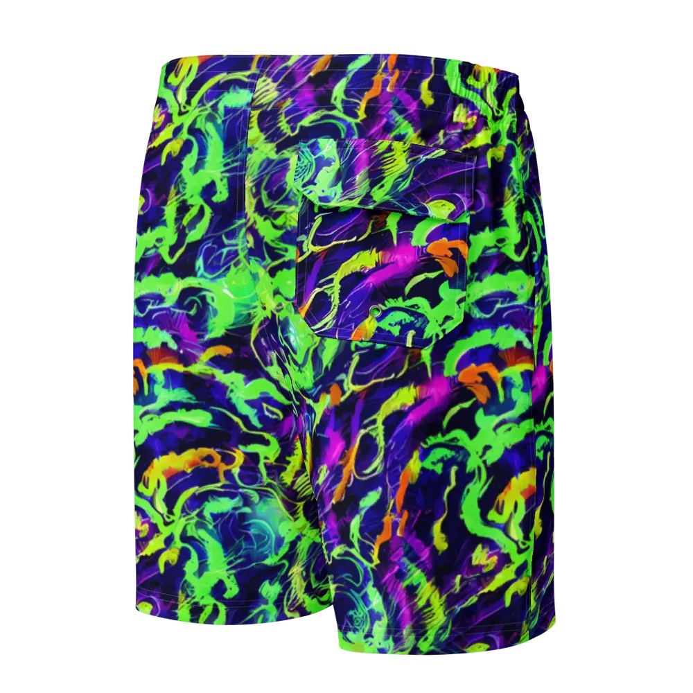 Lime After Midnight on Men's Board Shorts — Back