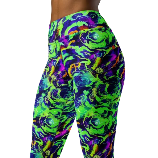 Lime After Midnight on a Yoga Leggings