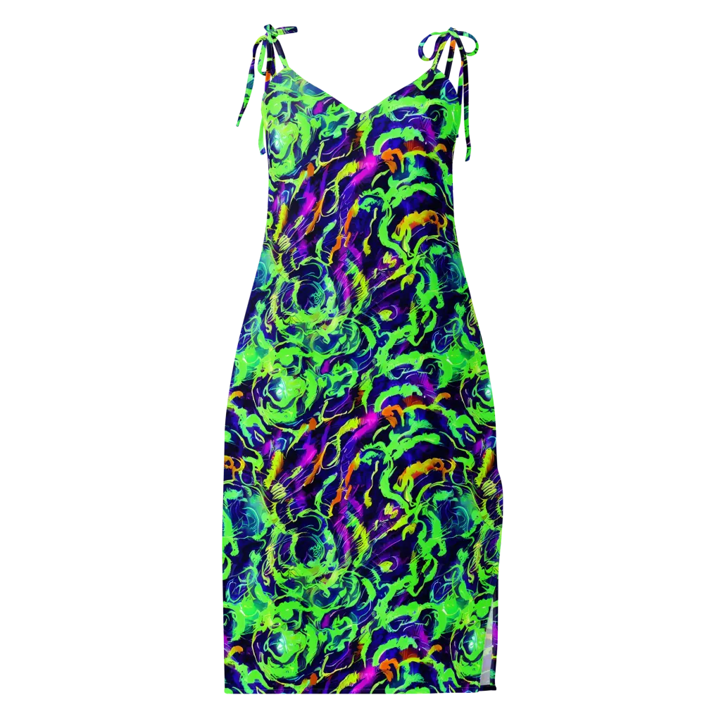 Lime After Midnight on Slip Dress — Front