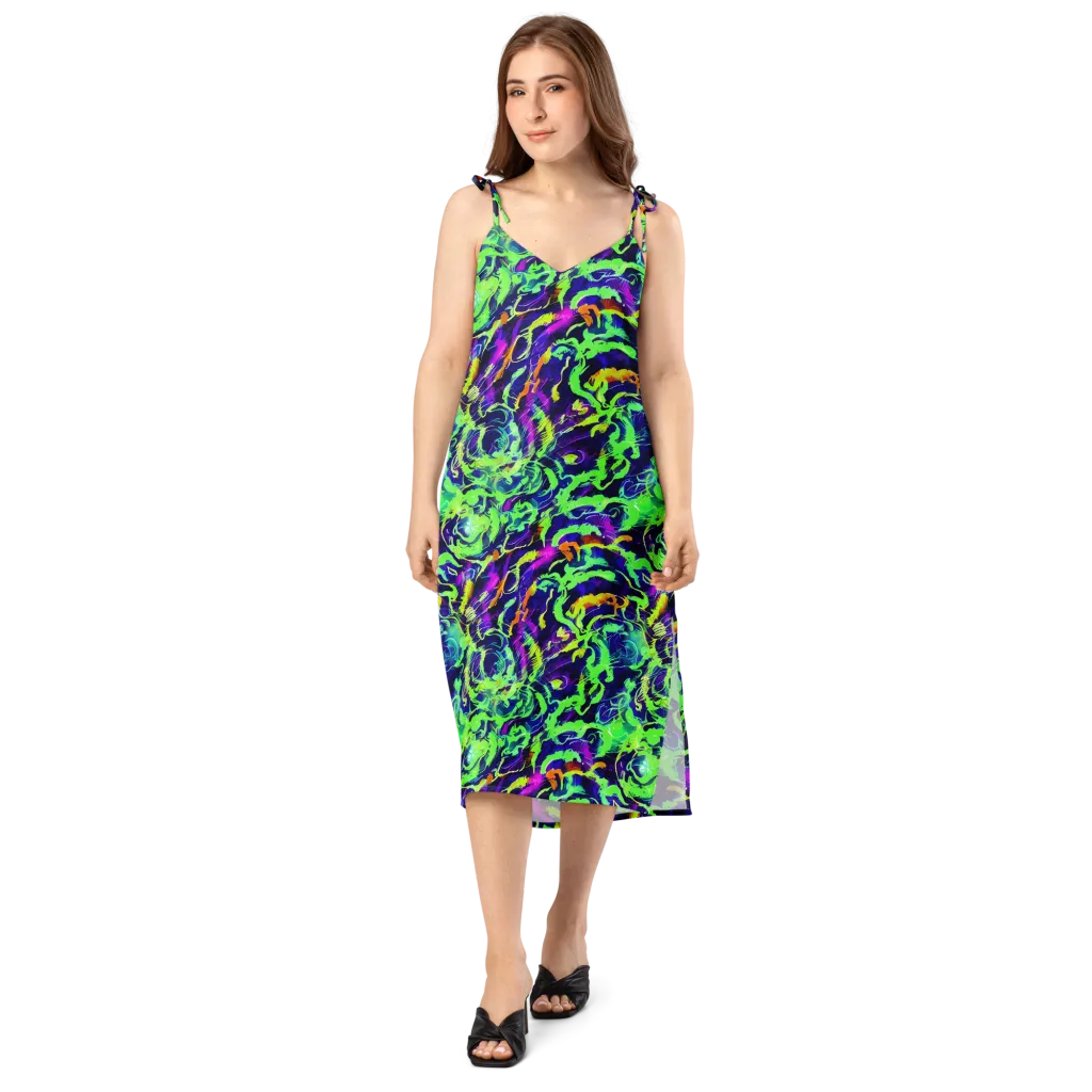 Lime After Midnight on Slip Dress — Front