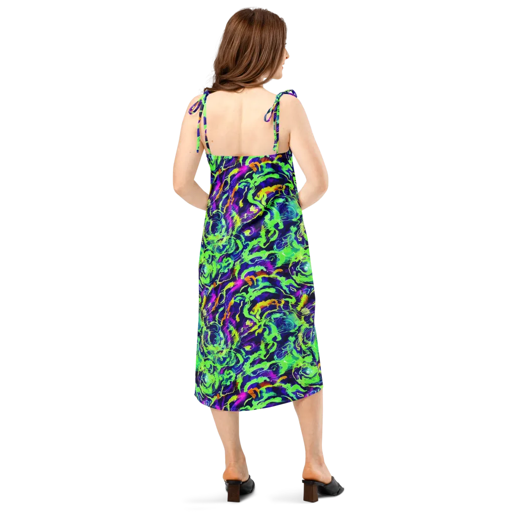 Lime After Midnight on Slip Dress — Back