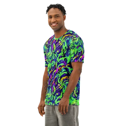 Lime After Midnight on a Men's Cotton Crew Neck T-Shirt