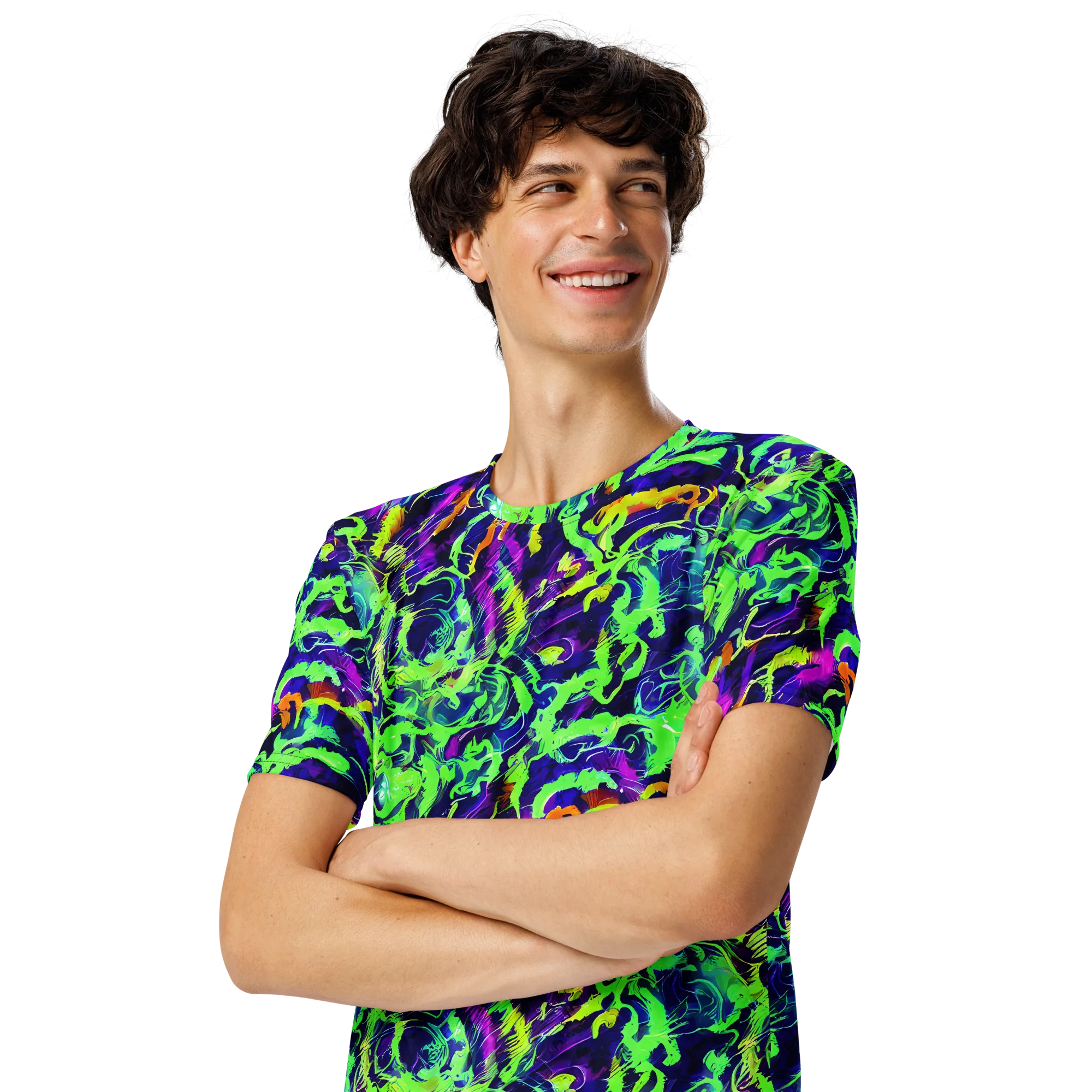 Lime After Midnight on Men's Crew Neck T-Shirt — Left Front