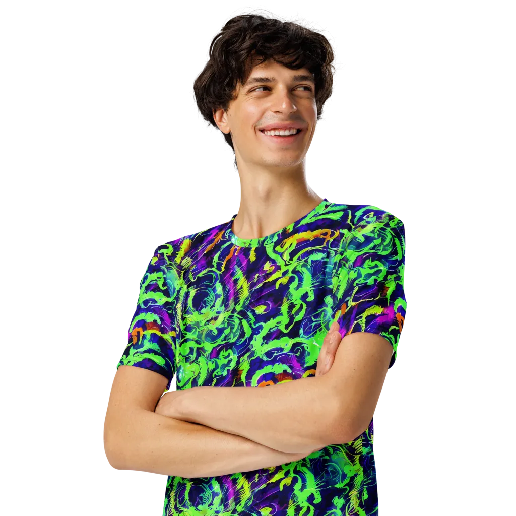 Lime After Midnight on Men's Crew Neck T-Shirt — Left Front