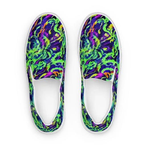 Lime After Midnight on a Women's Slip-On Canvas Shoes